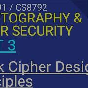 2 24 Block Cipher Design Principles In Tamil