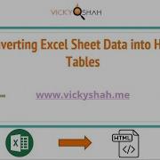 1 14 Convert Excel Sheet To HTML Table Website Creation For Beginners Free Course By VickyShah Me