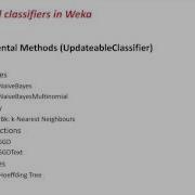 Advanced Data Mining With Weka 2 1 Incremental Classifiers In Weka