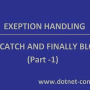Exception Handling Try Catch And Finally Block In C