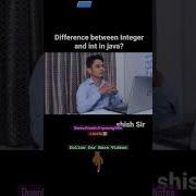 Difference Between Integer And Int In Java Interview Que Trending Viral Shorts