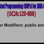 Object Oriented Programming OOPs For JAVA Certification Member Modifiers Public And Default