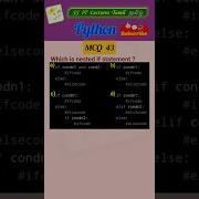 Python MCQ 43 Test Your Skills Python Pythonprogramming Pythoninterview Shorts Trending