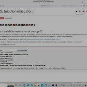 Webgoat SQL Injection Mitigation