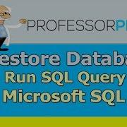 SQL Restore DB From Query