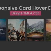 Create Animated Card Hover Effect Using HTML CSS Card Hover Effect In HTML CSS