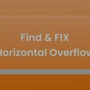 How To Find FIX Horizontal Overflow On Your Website
