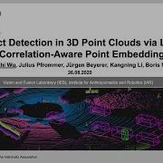 IVPR 2020 Object Detection In 3D Point Clouds Via Local Correlation Aware Point Embedding
