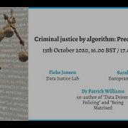 Webinar Criminal Justice By Algorithm Predictive Policing
