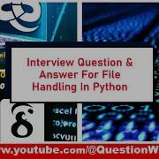 File Handling Interview Questions Answer In Python Python Tutorial Day 14 Interview Python
