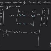 Normal Equation Derivation For Regression