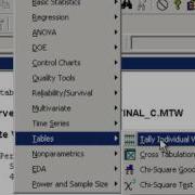 Frequency Tables Minitab Mp4