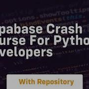 Supabase Crash Course For Python Developers