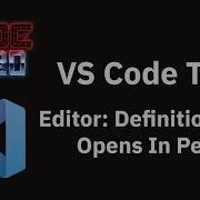 VS Code Tips The Editor DefinitionLinkOpensInPeek Settings