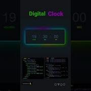 Digital Clock With Html Css Javascript Digital Clock Using Html Css Javascript Html Css Code