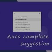 Auto Complete With Search Bar Search Suggestions Using HTML CSS JavaScript