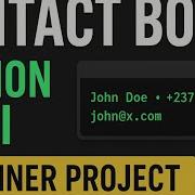 Build A Contact Book In Python CLI Project For Beginners