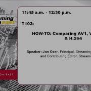 T102 HOW TO Comparing AV1 VP9 HEVC H 264