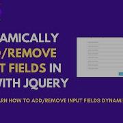 Dynamically Add Remove Input Fields In PHP With JQuery Add More Button In PHP