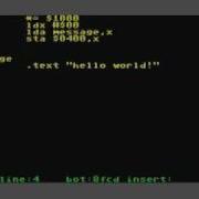 Hello World на языке ассемблера 6502