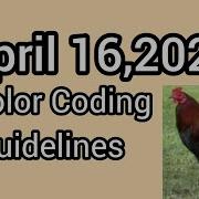 April 16 2026 Color Coding Guidelines