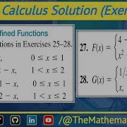 Thomas Calculus Exercise 1 1 Solution Q25 To Q28 Piecewise Function Graphs Lec 14
