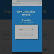 Create A Show Hide Password Toggle With JavaScript Check Out My Channel For The Full Video
