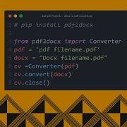 Convert PDF To Docx With Python 6 Line Of Codes