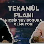 TEKAMÜL PLANI Hiçbir Şey Boşuna Olmuyor