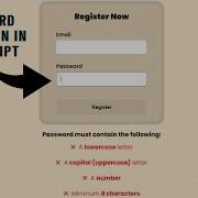 How To Create A Password Validation Form In JavaScript Validate A Password CodewithFaraz