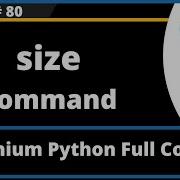 Size Command In Selenium Python Session 80