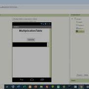 APP INVENTOR MULTIPLICATION TABLE