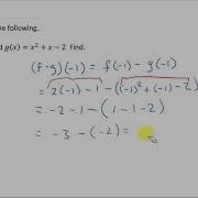 Evaluating Operations On Functions