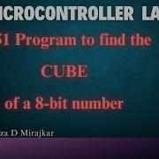 8051 Program To Find The Cube Of A 8 Bit Number
