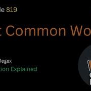 LeetCode 819 Most Common Word HashMap Regex Solution Explained Java Hindi