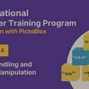 S4 Data Handling And String Manipulation Teacher Training Program Python With PictoBlox