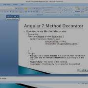 Angular 7 Tutorial 08 How To Create Custom Method Decorator