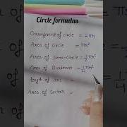 Circle Basic Formulas Basic Math YouTube Shorts