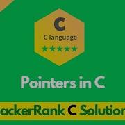 HackerRank Pointers In C Programming Problem Solution HackerRank C Solutions Programmingoneonone