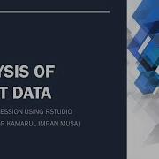 Analysis Of Count Data Poisson Regression