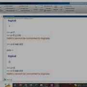 Lec17 MATLAB Examples On Relational And Logical Operators Some Unusual Things That MATLAB Does