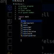 Python Program To Calculate Floor Value Of Given Number Math Module Tech Blooded Shorts
