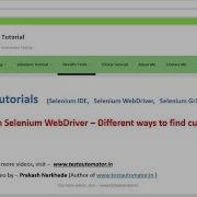 Selenium Video 14 Different Ways To Find Customized Xpath In Selenium WebDriver