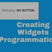 Creating Views Widgets Programmatically