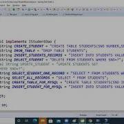 Spring Jdbc Session 8