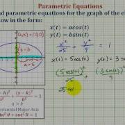 Ex Find Parametric Equations For Ellipse Using Sine And Cosine From A Graph