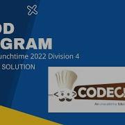Good Program Problem Code NIBBLE CodeChef Solution Python3