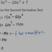 Calculus The Second Derivative Test