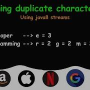 Finding Duplicate Characters Using Java 8 Streams Programmingkt Java Java8 Javaprogramming