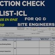 How To Prepare Inspection Checklist ICL Inspection Checklist Format For QAQC Engineers